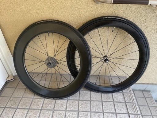 カーボンディープリムホイール  & Dura-aceスプロケット  & ブレーキシュー