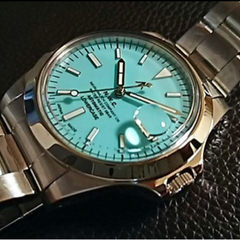 極美品 NAVAL WATCH Produced by LOWERCASE for EDIFICE別注 ターコイズ  の画像