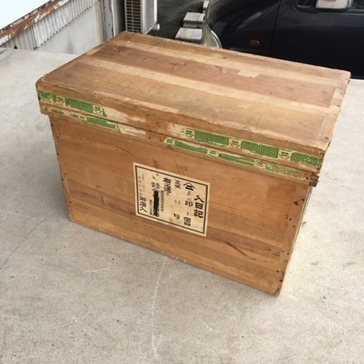 古い茶箱　木箱　収納に