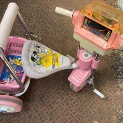 中古の三輪車（デズニーキャラクター品）幼児用　０円の画像