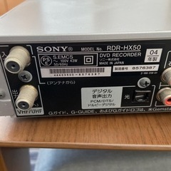 SONY DVDプレイヤー　中古　リモコン、ケーブル付の画像
