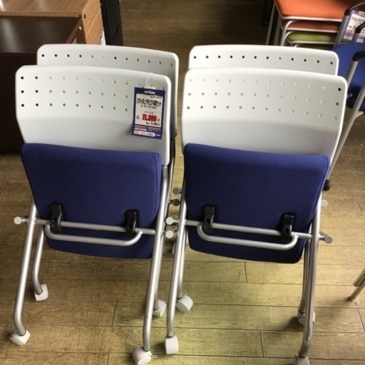 JF-36 【オフィス家具専門店】スタッキングチェア4脚セットです！
