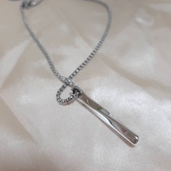 【新品】シルバーチェーンネックレス 大人気 韓国 メンズ レディース ユニセックス ネックレスの画像