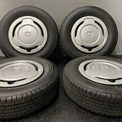 【BS W300 145R12LT 6PR】スタッドレス【ホンダ N-VAN 純正スチールホイール 12インチ 4J4HPCD100+42】2020年製 バリ溝　(VTN618)クレジットカード QRコード決済可能