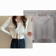 『送料無料・新品未開封』レディース・Wジップパーカー・ホワイトの画像