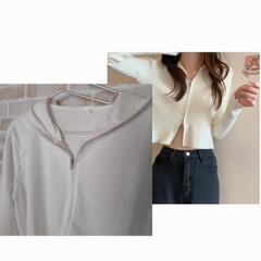 『送料無料・新品未開封』レディース・Wジップパーカー・ホワイトの画像