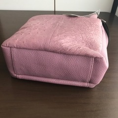 値下げ　新品オーストリッチ　ショルダーバッグ　紫の画像