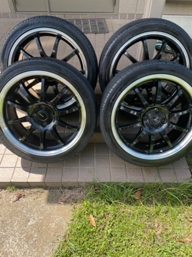 17インチタイヤホイール4穴 100\7j  215/40.17