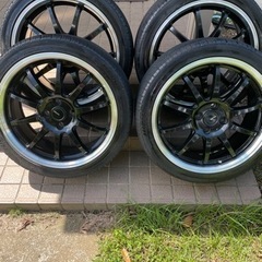 17インチタイヤホイール4穴 100\7j  215/40.17