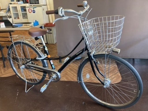 【ブリヂストンLOCOCO 一発２錠】LEDオートライト　3段変速　26インチ　黒