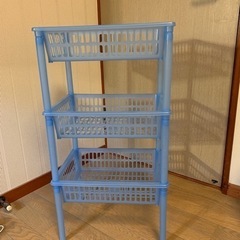 3段プラスチックラック