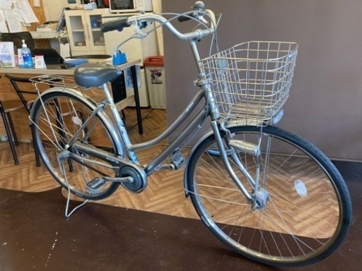 【miyata ELLIX ベルト】LEDオートライト　3段変速　27インチ自転車　シルバー