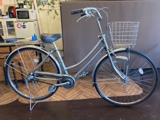 【miyata ELLIX ベルト】LEDオートライト　3段変速　27インチ自転車　シルバー