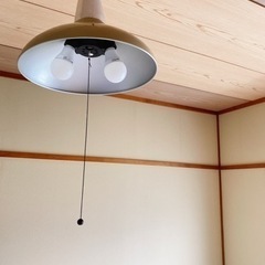 ペンダントライト レトロなランプシェード LED電球2個付きでの画像