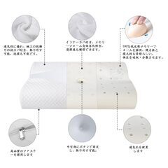 HOMCA 枕 安眠 肩がラク 低反発 まくら 中空設計 頭・肩をやさしく支える 仰向き 横向き プレゼント 洗える カバー付き 圧縮梱包 48時間戻りますの画像