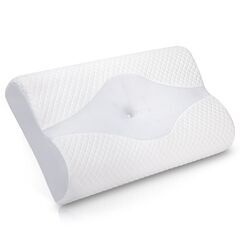 HOMCA 枕 安眠 肩がラク 低反発 まくら 中空設計 頭・肩をやさしく支える 仰向き 横向き プレゼント 洗える カバー付き 圧縮梱包 48時間戻りますの画像