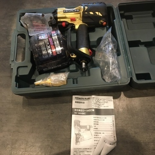 【中古】HITACHI 高圧ロール釘打ち機 NV90HMC