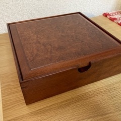 鏡付きアクセサリーケース　木製　レトロ