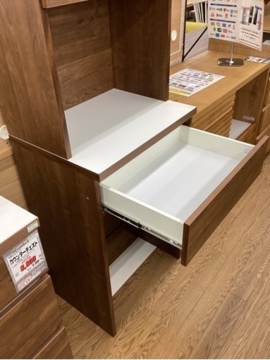 KF-113【新入荷　リサイクル品】土井インテリア　オープンキッチンボード　ブラウン