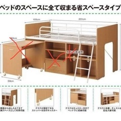 ニトリ システムベッド 机・棚なしの画像