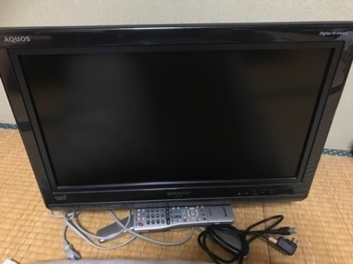 【お取引完了しました】SHARP２０型TV＆Panasonic Blu-rayディスクレコーダー