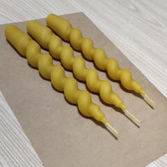 国産蜜蝋100％ ハンドメイドキャンドル 種類いろいろの画像