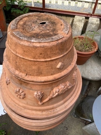 大型植木鉢　テラコッタ風