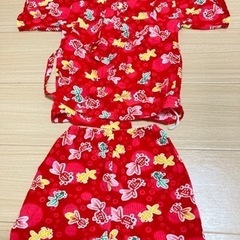 甚平　赤　100cm