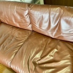 無印良品 レザーソファー 本革 ブラウン　フェザー　ポケットコイル　 2.5シーター