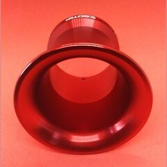 キャブレター ファンネル　レッドアルマイト　アルミロングファンネル　45～50mm　1個　新品です！の画像