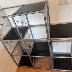 IKEAスチールガラス棚差し上げます。