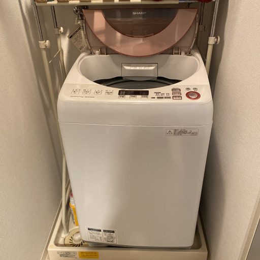 【6月末までおまけ付き】現役　SHARP ES-GV80R-P 洗濯機 送料無し価格　最終出品