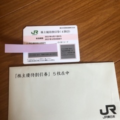 JR株主優待割引券6枚