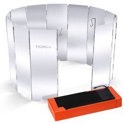 HOMCA 風除板 ウインドスクリーン 折り畳み式 防風板 アル...