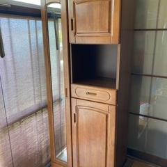 下駄箱　靴箱　シューズBOX 姿見ミラー付