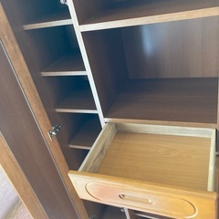 下駄箱　靴箱　シューズBOX 姿見ミラー付の画像