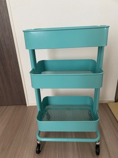 IKEAワゴン　ロースコグ　ターコイズ