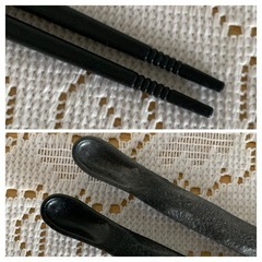 菜箸2組✴︎木製箸,備長炭の画像
