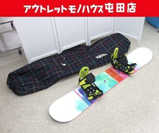 保管品 SALOMON 146cm スノーボード LOTUS 2013-2014モデル レディース フラット バインディング/ケース 3点セット ☆ 札幌市 北区 屯田