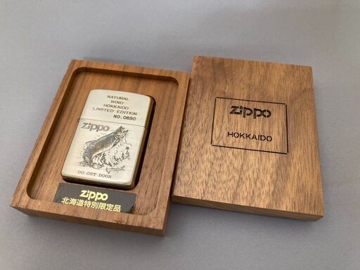 ZIPPO ジッポ ライター 北海道特別限定品 サーモンデザイン １９９４年１２月製 未使用品 専用木箱入 シリアルNo：０８９０【愛品倶楽部柏店】