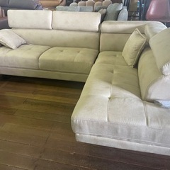 カウチソファー！ファブリックレザー新品13万円ヲ64800円