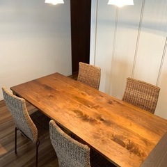 ウォールナット　ダイニングテーブルセットの画像