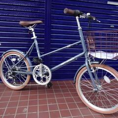 【お買い上げありがとうございました】自転車　20インチ  SP-MIN　　 6段切り替え　ミニベロ　防犯登録料込の画像