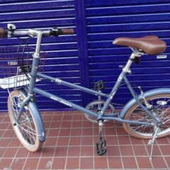 【お買い上げありがとうございました】自転車　20インチ  SP-MIN　　 6段切り替え　ミニベロ　防犯登録料込の画像