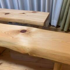 無垢材(鹿児島県産桧耳付一枚板自然形)  の画像