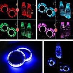 USB LEDコースター2個 カップホルダー イルミネーションの画像