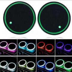 USB LEDコースター2個 カップホルダー イルミネーションの画像
