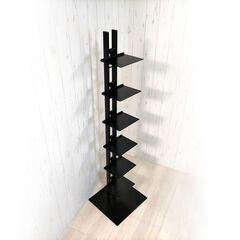 置台 金属製 タワーシェルフ ブラック系 R06008