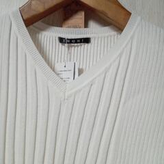 【売約済】さらにお値下げ中！INGNI フレンチスリーブ 変則リブニットの画像