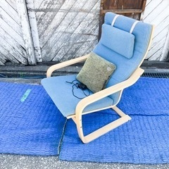 IKEA POÄNG/ポエング POANG 椅子 リラックスチェ...